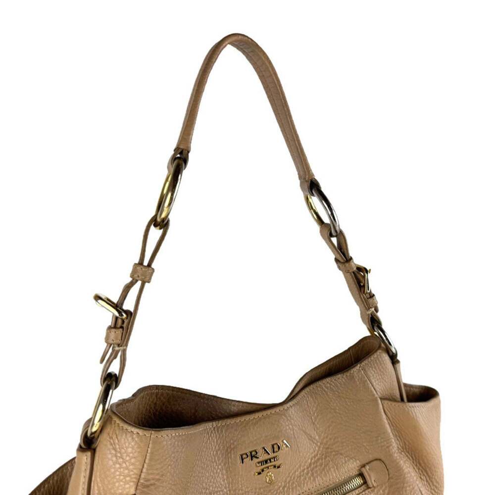 PRADA Cream Leather Shoulder Bag - Picture 10 of 13
